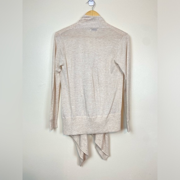 525 AMERICA ZIP FRONT DRAPEY CARDIGAN CASHMERE BLEND QUIET LUXURY - Picture 10 of 10